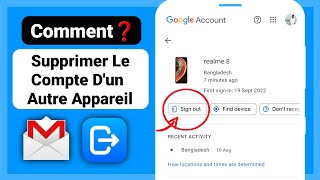 Comment supprimer votre compte Gmail dun autre appareil❓ [upl. by Lundin34]