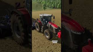 Field Cultivator Massey Ferguson 8S265  Farming Simulator 22 [upl. by Atiuqer309]