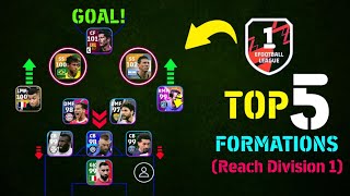 Top 5 Best Formation To Reach Division 1 eFootball 2024 Mobile  4132 Still Available🤔 [upl. by Posner]