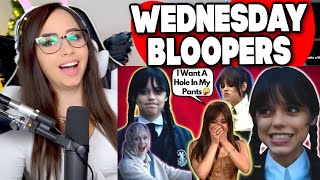 Wednesday Bloopers  Jenna Ortega Being A Weirdo In Real Life  Bunnymon REACTS [upl. by Aschim]