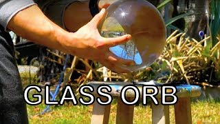 Huge 30 pound Glass Ball HARVESTS SOLAR ENERGY solar orb GreenPowerScience [upl. by Nnaul]