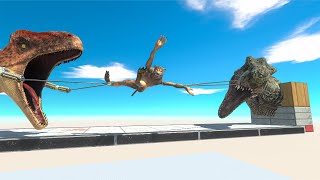 T Rex vs Allosaurus Trying To Eat Food  Animal Revolt Battle Simulator [upl. by Assetak]