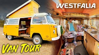 SMALLEST CAMPER TOUR  Volkswagen T2 Minibus Westfalia Camper Van Conversion [upl. by Mutat]