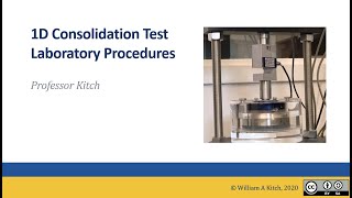 1D Consolidation Test Lab Procedures [upl. by Zsa Zsa]