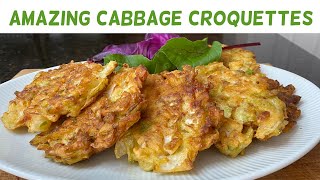 How To Make The BEST Southern Fried Cabbage Croquettes EVER  Cabbage Patties  Cabbage Recipes [upl. by Yannodrahc511]