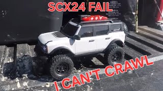 Axial SCX24 FAIL I have no skills rc rccar hobby [upl. by Dnalrah648]