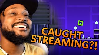 CoryxKenshin CAUGHT STREAMING Geometry Dash [upl. by Kellby62]