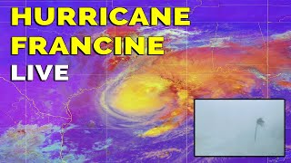 🔴 LIVE  Hurricane Francine Storm Chaser on Gulf Coast [upl. by Nosilla]