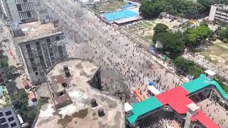 নেটওয়ার্ক বন্ধ থাকাকালীন ঢাকার ডোর্ন ফুটেজDrone Footage Of Dhaka After Networks shutdownBangladesh [upl. by Ollopa]