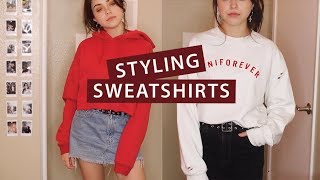 How to Style Sweatshirts amp My Collection [upl. by Syverson]