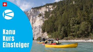 Wie sieht ein Kanu Kurs für Einsteiger aus  Wildwasser  Vorderrhein [upl. by Newcomer237]