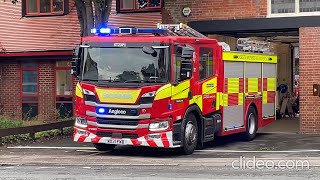 DOUBLE PUMP TURNOUT Westbourne amp Ferndown Appliances Respond Out of Fire Station Open Day 2024 [upl. by Allain]