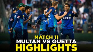 Full Highlights  Multan Sultans vs Quetta Gladiators  Match 11  HBL PSL 9  M2A1A [upl. by Barbabas]