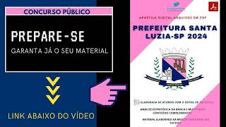 Apostila Prefeitura Santa Luzia MG Analista de Sistemas 2024 [upl. by Asilrak]