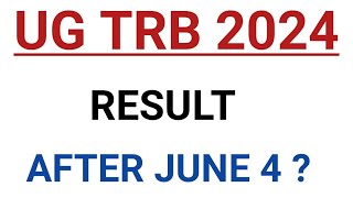 UG TRB 2024 RESULT [upl. by Dami]