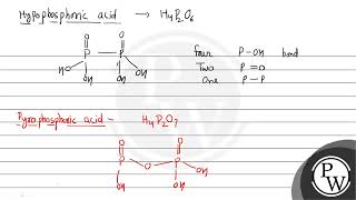 Draw the structure of Orthophosphoric acid hypophosphoric acid p [upl. by Primrose]