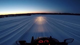 EveningNight Snowmobile Ride Maine [upl. by Reames]