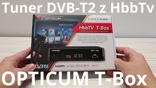 OPTICUM HbbTv TBox  czyli tuner DVBT2 z obsługą telewizji hybrydowej HbbTV  unboxing [upl. by Vin18]