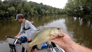 Bass Fishing The Ohio River in Late Summer [upl. by Ramyaj]