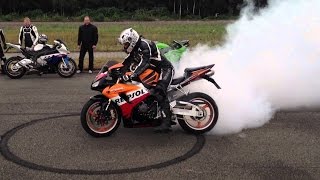 BIKERS Compilation 2016  Burnout Acceleration Beautiful Motorbike Sounds Motorrad [upl. by Anitram]