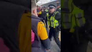 Cardiff and Newport fans clashing in Swindon Station  Reading away [upl. by Nagel]