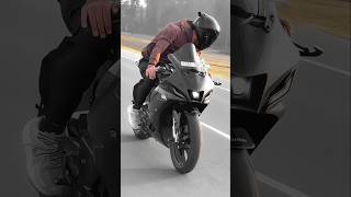 Yamaha R15 V4 Black 🖤🌪️ R15 V4 Bike Wheelie Stunt 👾🐼 yamaha r15v4 bike shorts [upl. by Bethesda]