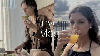 nyc vlog  williamsburg brooklyn staycation mukbang school work [upl. by Werra]