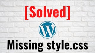 Solved  Missing stylecss stylesheet WordPress Error  Hindi [upl. by Meyeroff426]