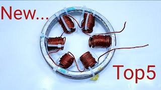 Top5 240v 30kw generator use celling fan magnet copper wire and transformer [upl. by Yrram]