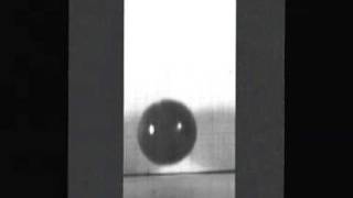 Glass transition deformation of a rubber ball well above Tg Bounce close up [upl. by Aisenet]