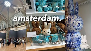 day in my life in amsterdam 🍵 🐇 cloud matcha downtown shopping rijksmuseum canal tours [upl. by Dubois]