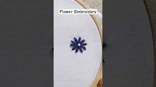 Flower Embroidery diy embroidery embroiderydesign embroiderytutorial embroiderystitches [upl. by Ewald744]