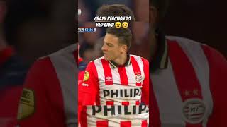 Crazy reaction to red card 😧😳 shorts redcard viralvideo psv [upl. by Elise125]