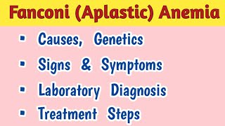 Fanconi anemia Causes Symptoms Diagnosis and Treatment [upl. by Gordan]