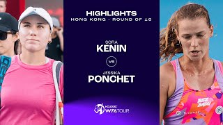 Sofia Kenin vs Jessika Ponchet  2024 Hong Kong Round of 16  WTA Match Highlights [upl. by Gerkman]