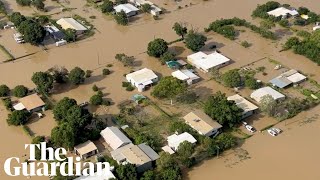 Queensland floods Burketown submerged and residents warned of crocodiles [upl. by Pruter]