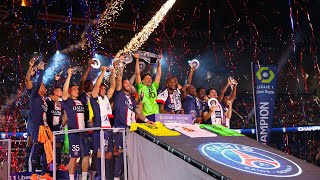 The celebration for the 1️⃣1️⃣th championship in the Paris SaintGermain history ❤️💙 [upl. by Eilatam]