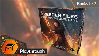 The Dresden Files Cooperative Card Game  Playthrough  Books 13 [upl. by Akerdnahs606]