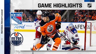 Rangers  Oilers 11521  NHL Highlights [upl. by Aserehtairam]