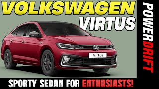 Volkswagen Virtus  Ze Germans Back In Business  First Look  PowerDrift [upl. by Hanah]