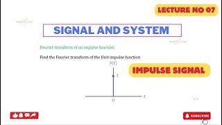 Impulse signal numerical with complete plotting  Fourier transform  lecture 7  BP lathi 2nd Ed [upl. by Garda]