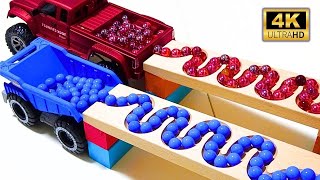 Marble Run Race ☆ HABA Slope amp Retro Truck Garbage Truck Long Version 3 [upl. by Ayita]