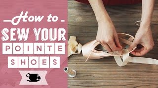 How To Sew Ribbons and Elastics on Your Pointe Shoes  Lazy Dancer Tips [upl. by Daniela]