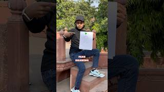 Mene Banai Logo Ki Fake Painting￼ ✍️ 😱 minivlog vlog prank publicreaction painting [upl. by Annocahs]