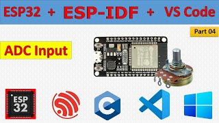 04 ESP32 Analog to digital Converter using ESPIDF  ADC [upl. by Cadmann]