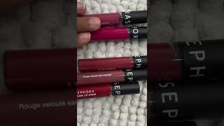 sephorahaul sephora lip cream stain set lipsticks and Sephora outrageous plump lip gloss set [upl. by Silrac]