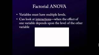 Intro to Statistics for the Social Sciences  On Factorial AnoVa [upl. by Nagirrek]