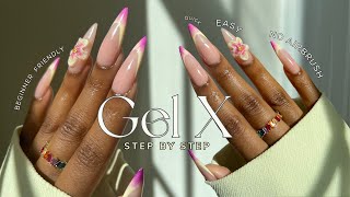 How To Do 3D Flowers on Gel X Nails At Home  gel x nails tutorial [upl. by Vevina]