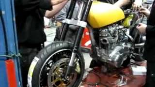 Day 3 of the Street Tracker XS650 build  Men at Work Motorbeurs Utrecht [upl. by Engle]