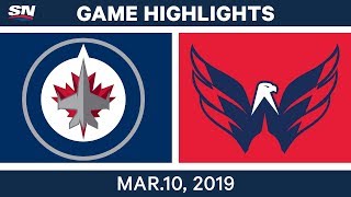 NHL Highlights  Jets vs Capitals – Mar 10 2019 [upl. by Stover492]